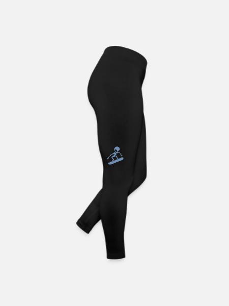 Design minimaliste : Alien Snowboarder - Legging en jersey Femme - noir - Droite