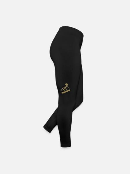 Design minimaliste : Alien Snowboarder Silhoue - Legging en jersey Femme - noir - Droite