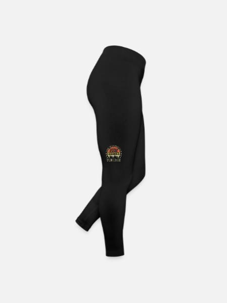 Retro Birthday Gift - Born In December 2002 - Women’s Jersey Leggings - black - Right