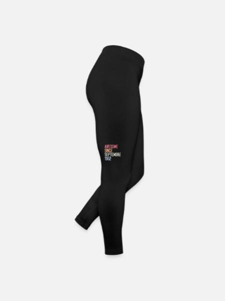 Légende Septembre 1962 Anniversaire Cadeau 1962 - Legging en jersey Femme - noir - Droite