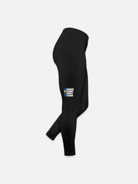 ukraine stands europe stands - Women’s Jersey Leggings - black - Right