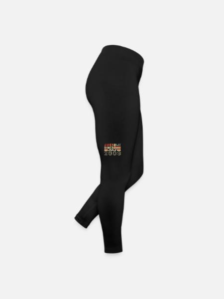 Juli 2008 Geburtstagsgeschenk Juli 2008 Jahrgang - Frauen Jersey Leggings - Schwarz - Rechts