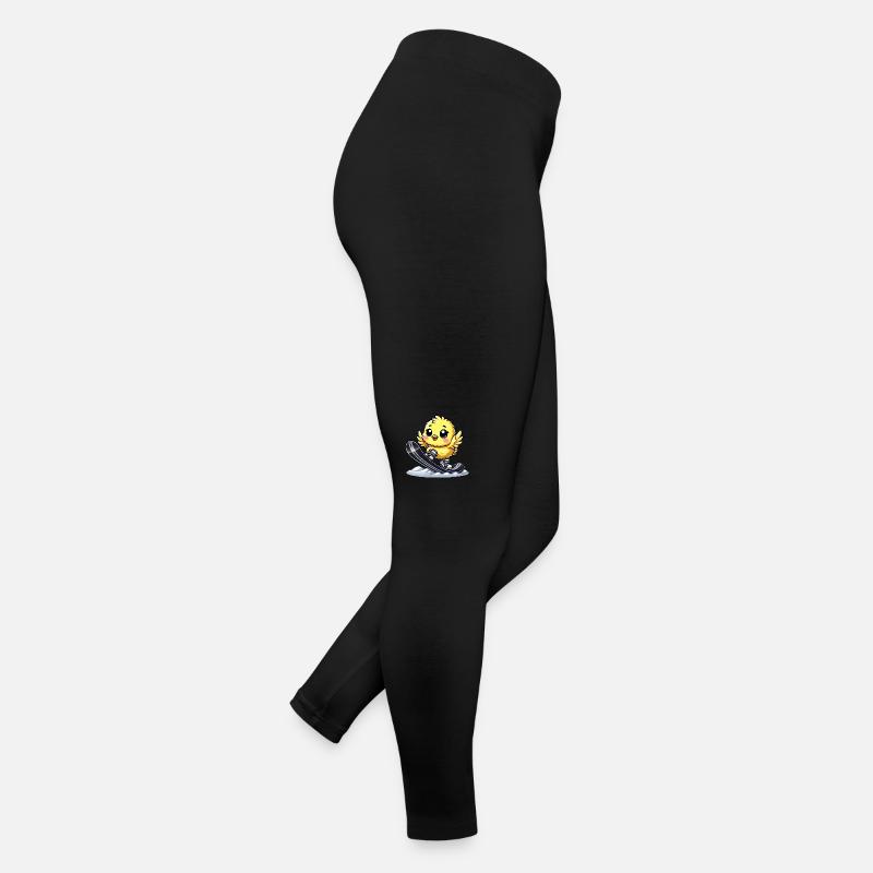 Süßes Huhn Snowboard Cartoon Wintersport Frauen Jersey Leggings