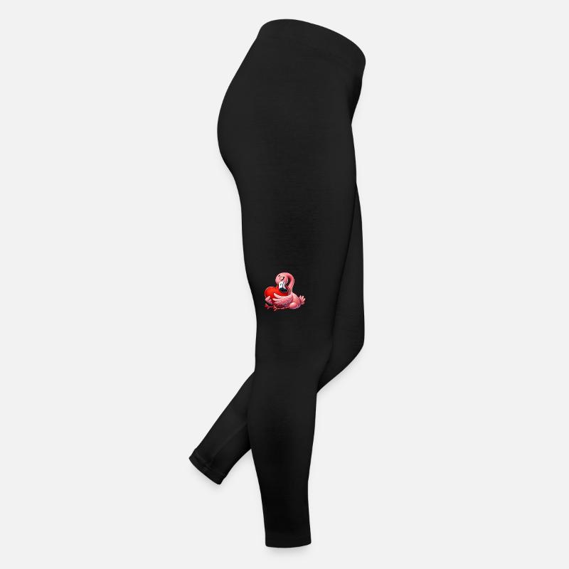 Flamingo Liebe Valentinstag Verliebte Romantik Frauen Jersey Leggings