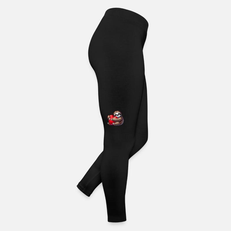 Faules Faultier mit Herz Valentinstag Liebe Frauen Jersey Leggings