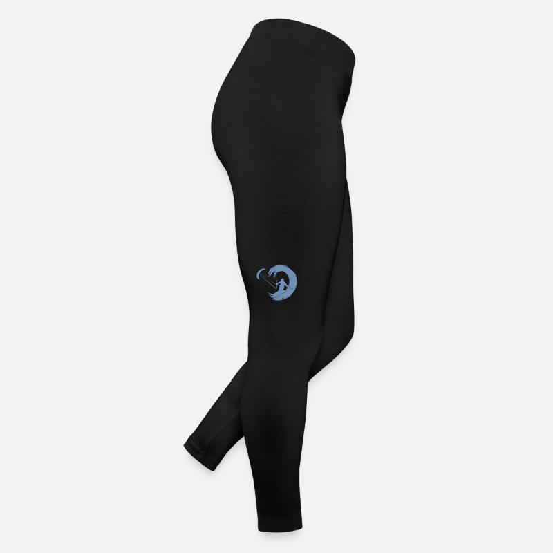 Kitesurfer Silhouette Aventure De Vagues Géantes Legging en jersey Femme