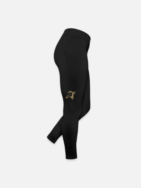 Penguin Footballer Silhouette Minimalist - Women’s Jersey Leggings - black - Right