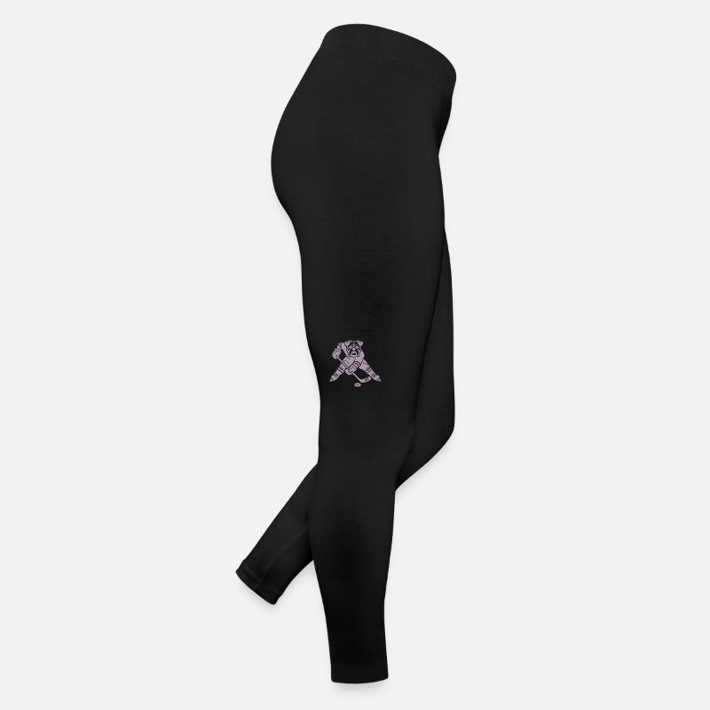 Bulldogge Eishockey Silhouette minimalistisch Frauen Jersey Leggings