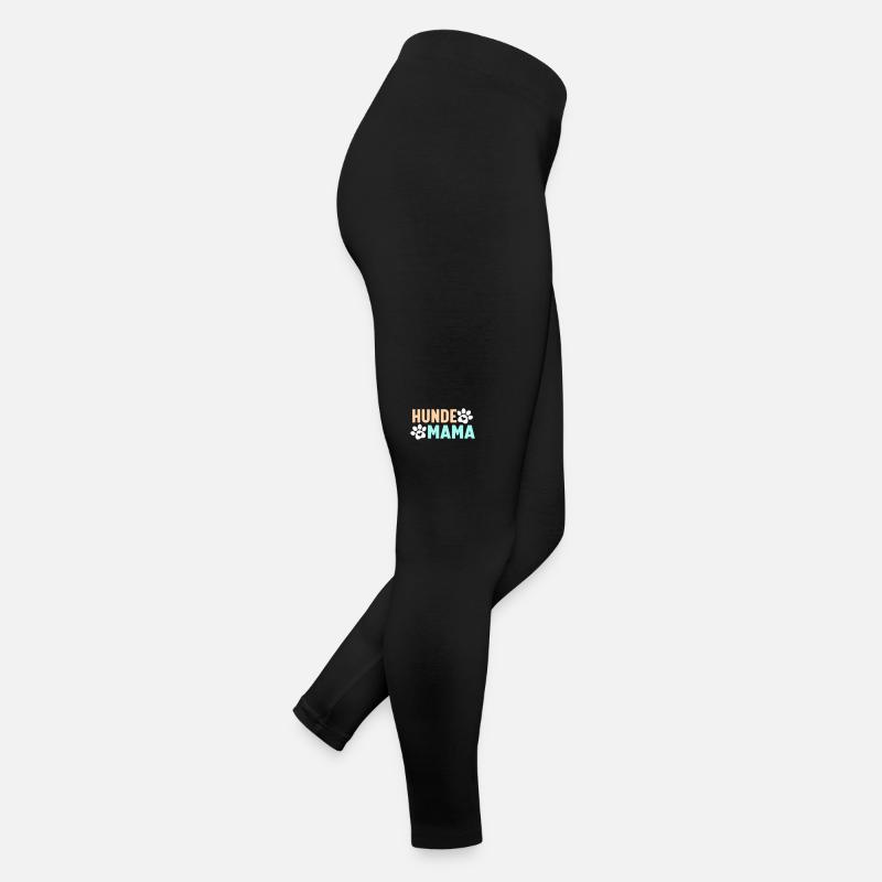 Hunde Mama - Frauen Jersey Leggings - Schwarz
