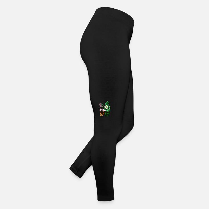 Liebe St. Patrick's Day Gnome, St. Patrick'S Day - Frauen Jersey Leggings - Schwarz