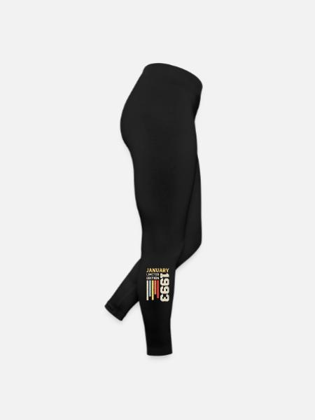 January 1993 - January 1993 Birthday Gift - Women’s Jersey Leggings - black - Right