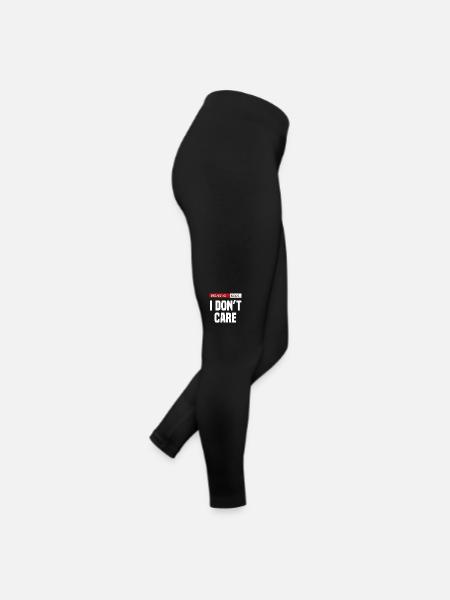 Breaking News: I Don't Care - Legging en jersey Femme - noir - Droite