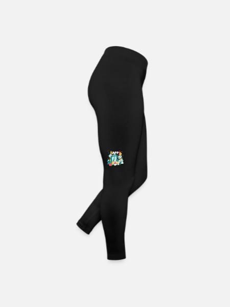 Happy Pi Day Mathématiques Professeur Paresseux - Legging en jersey Femme - noir - Droite