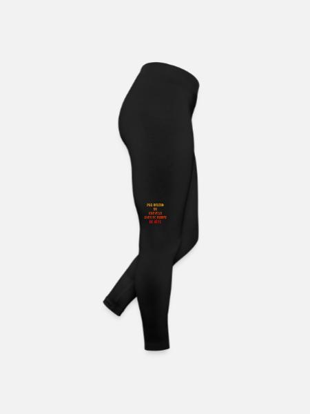 Glatzköpfiges Humor Haar - Frauen Jersey Leggings - Schwarz - Rechts