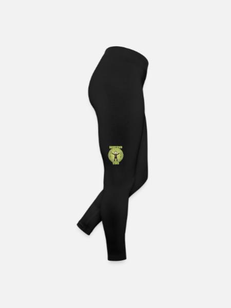 Monströse Schwingungen, Franken-Monster - Frauen Jersey Leggings - Schwarz - Rechts