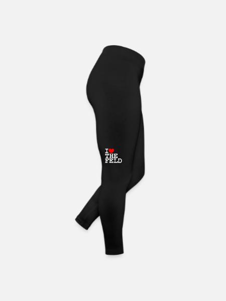 I love the Feld - Frauen Jersey Leggings - Schwarz - Rechts