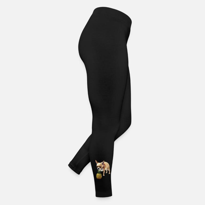 Chihuahua with pineapple Women’s Jersey Leggings