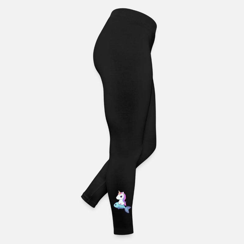 La licorne monte sur le poisson Legging en jersey Femme