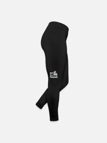 Niedlicher Sheepadoodle-hund - Frauen Jersey Leggings - Schwarz - Rechts