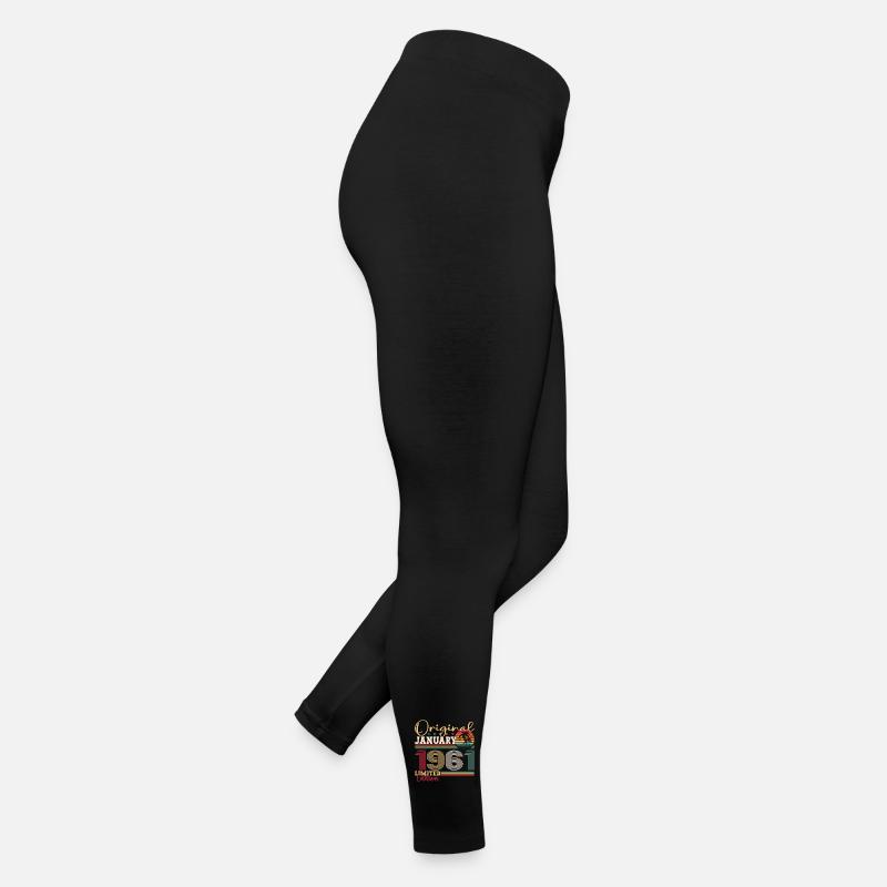 Born 1961 January 62nd birthday gift man Women’s Jersey Leggings