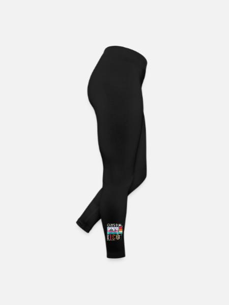 January born 1981 42nd birthday gift - Women’s Jersey Leggings - black - Right