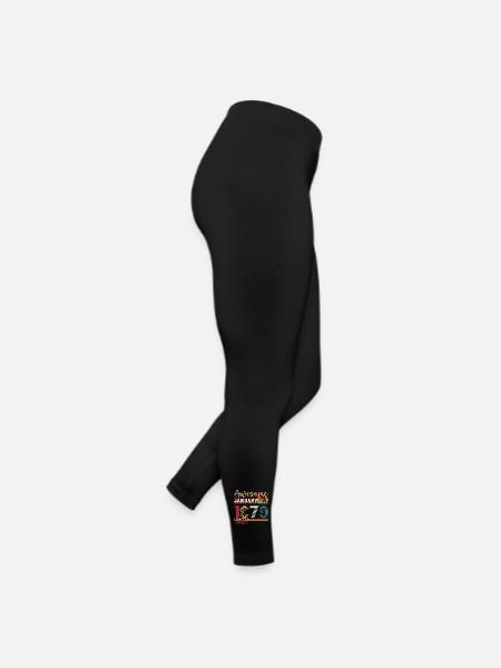 Born 1979 January 44th birthday Gift man - Women’s Jersey Leggings - black - Right