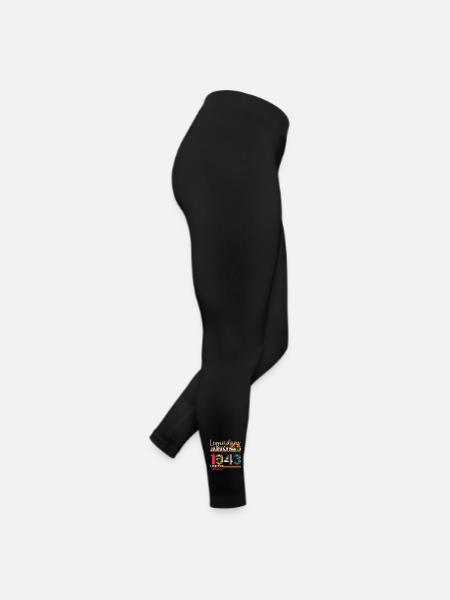 80. Geburtstag Jahrgang 1943 Januar Geschenk Mann - Frauen Jersey Leggings - Schwarz - Rechts