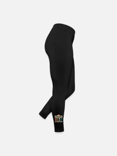 Né en 1958 février 65e anniversaire homme cadeau - Legging en jersey Femme - noir - Droite