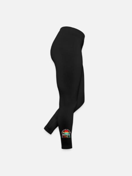 Né 1963 février 60e anniversaire Homme cadeau - Legging en jersey Femme - noir - Droite