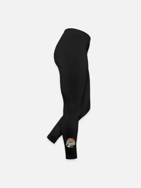 66th birthday man March born 1957 cassette - Women’s Jersey Leggings - black - Right