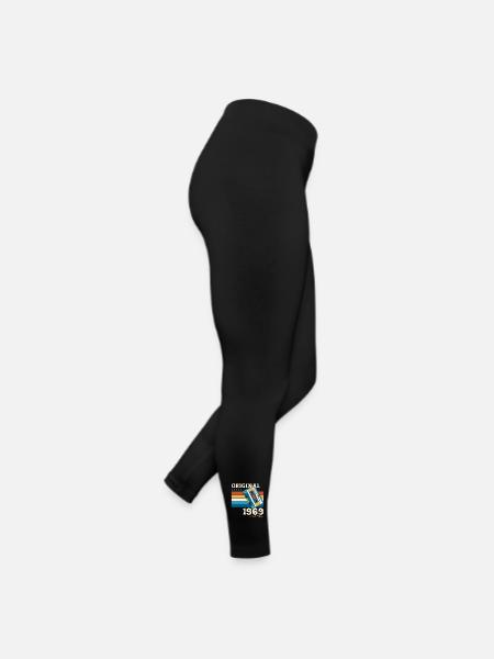 55. Geburtstag Mann Februar Jahrgang 1969 Kassette - Frauen Jersey Leggings - Schwarz - Rechts