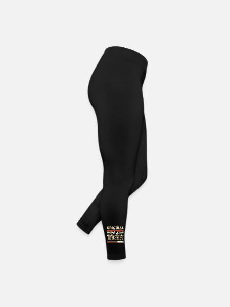 35th Birthday Husband Original April Vintage 1989 - Women’s Jersey Leggings - black - Right