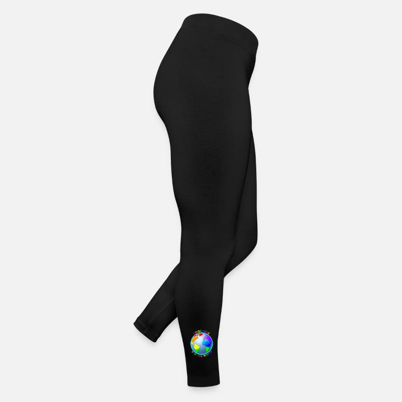 Déclaration: « Pour un seul monde » - Rainbow Colors Legging en jersey Femme