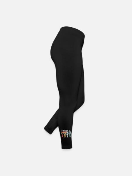 48. Geburtstag Mann Jahrgang 1975 Vintage Kassette - Frauen Jersey Leggings - Schwarz - Rechts