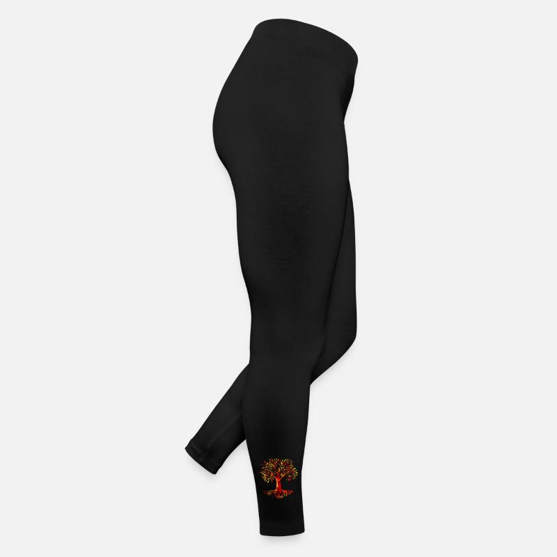 BAUM DES LEBENS - YGGDRASIL, CRAN BETHADH - Frauen Jersey Leggings - Schwarz
