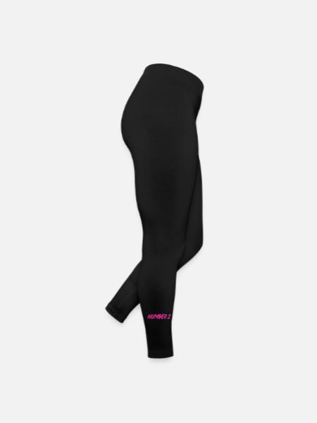 Numéro 2 - deux - deuxième - deuxième - 2 - numéro 2 - Legging en jersey Femme - noir - Droite