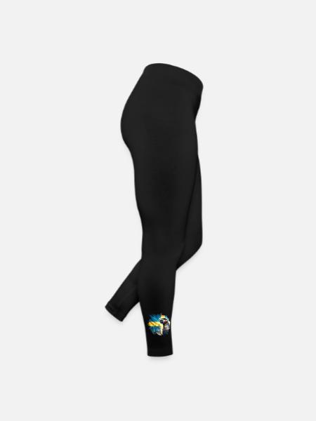 Auerhuhn-Zauber - Gästrikland Landscape Animals Sweden - Frauen Jersey Leggings - Schwarz - Rechts
