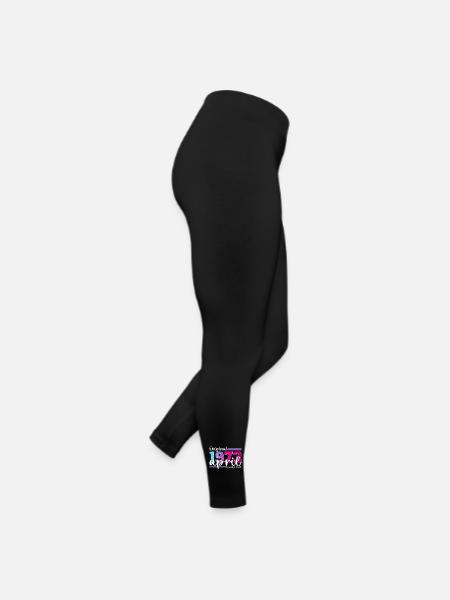 50e anniversaire Mme Magenta April Née en 1973 - Legging en jersey Femme - noir - Droite