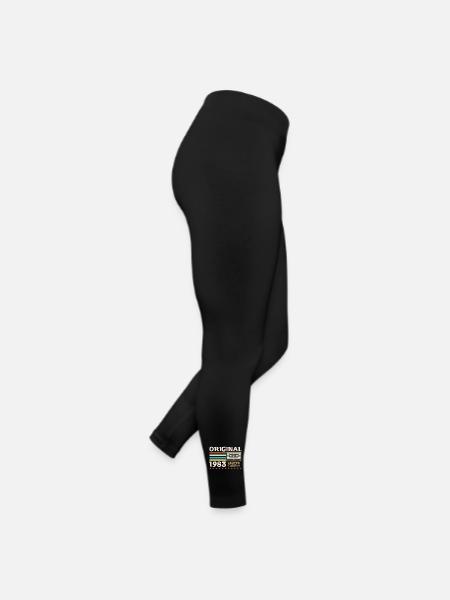 40th Birthday Cassette November Vintage 1983 - Women’s Jersey Leggings - black - Right