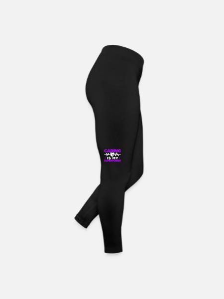 In My Caregiver Era Caregiving Nursing Caregiver - Frauen Jersey Leggings - Schwarz - Rechts