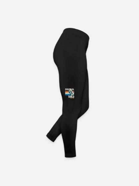 60. Geburtstag Mann Oktober Jahrgang 1963 Kassette - Frauen Jersey Leggings - Schwarz - Rechts