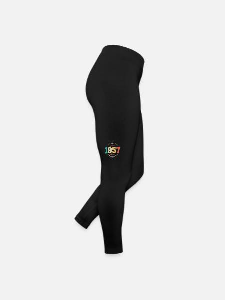 Vintage 1957 Original 1957 Retro Anniversary 1957 - Women’s Jersey Leggings - black - Right