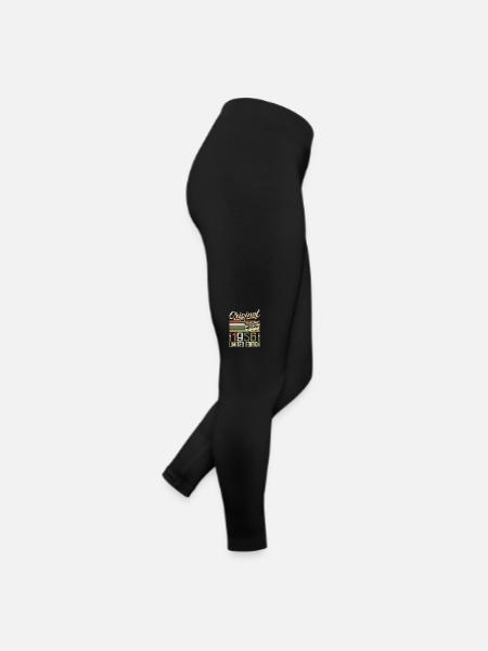 Vintage 1956 Retro Birthday Gift 1956 - Women’s Jersey Leggings - black - Right