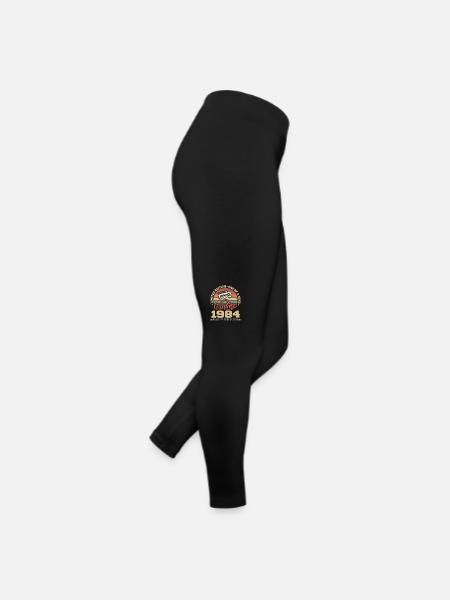 Jahrgang 1984 Retro Geburtstagsgeschenk 1984 - Frauen Jersey Leggings - Schwarz - Rechts