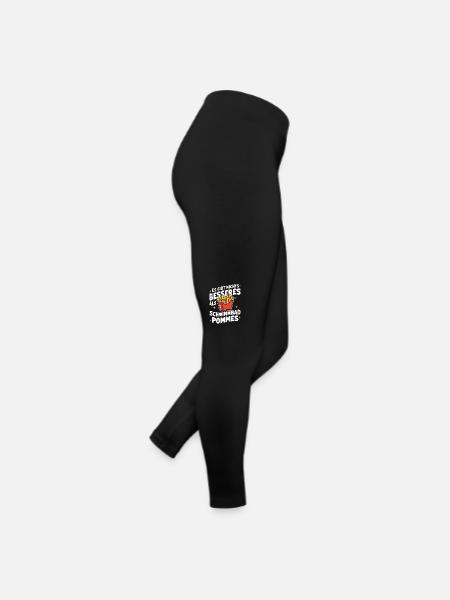 French fries, fries, fast food - Women’s Jersey Leggings - black - Right