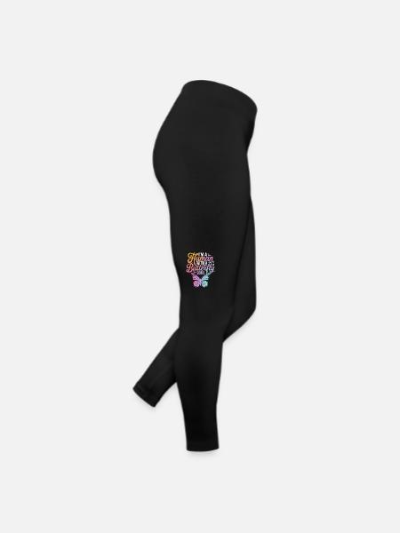 Schmetterling Monarchfalter Bunt Schmetterlinge - Frauen Jersey Leggings - Schwarz - Rechts