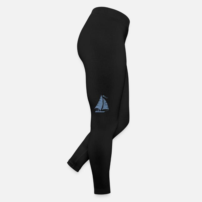Voilier minimaliste voilier mer Legging en jersey Femme