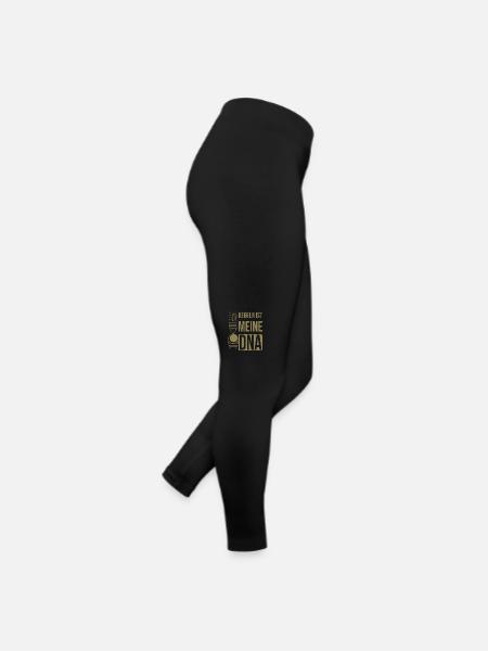 Kegeln meine DNA Kegelclub Spieler - Frauen Jersey Leggings - Schwarz - Rechts