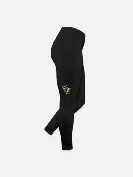 St. Patrick's Sloth Shamrock Handstand - Women’s Jersey Leggings - black - Right