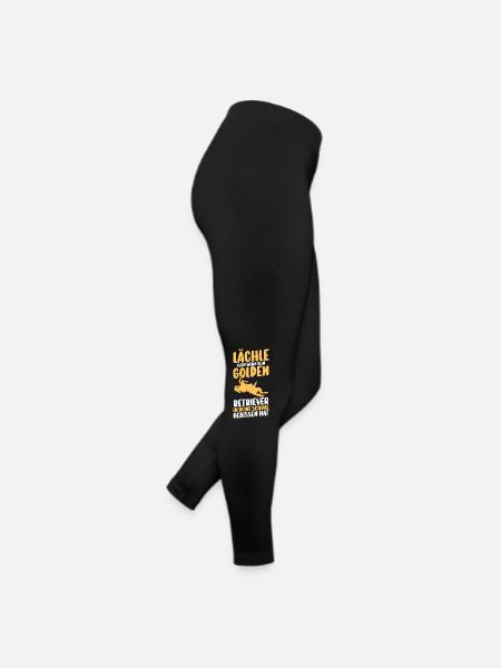 Hund Golden Retriever - Frauen Jersey Leggings - Schwarz - Rechts